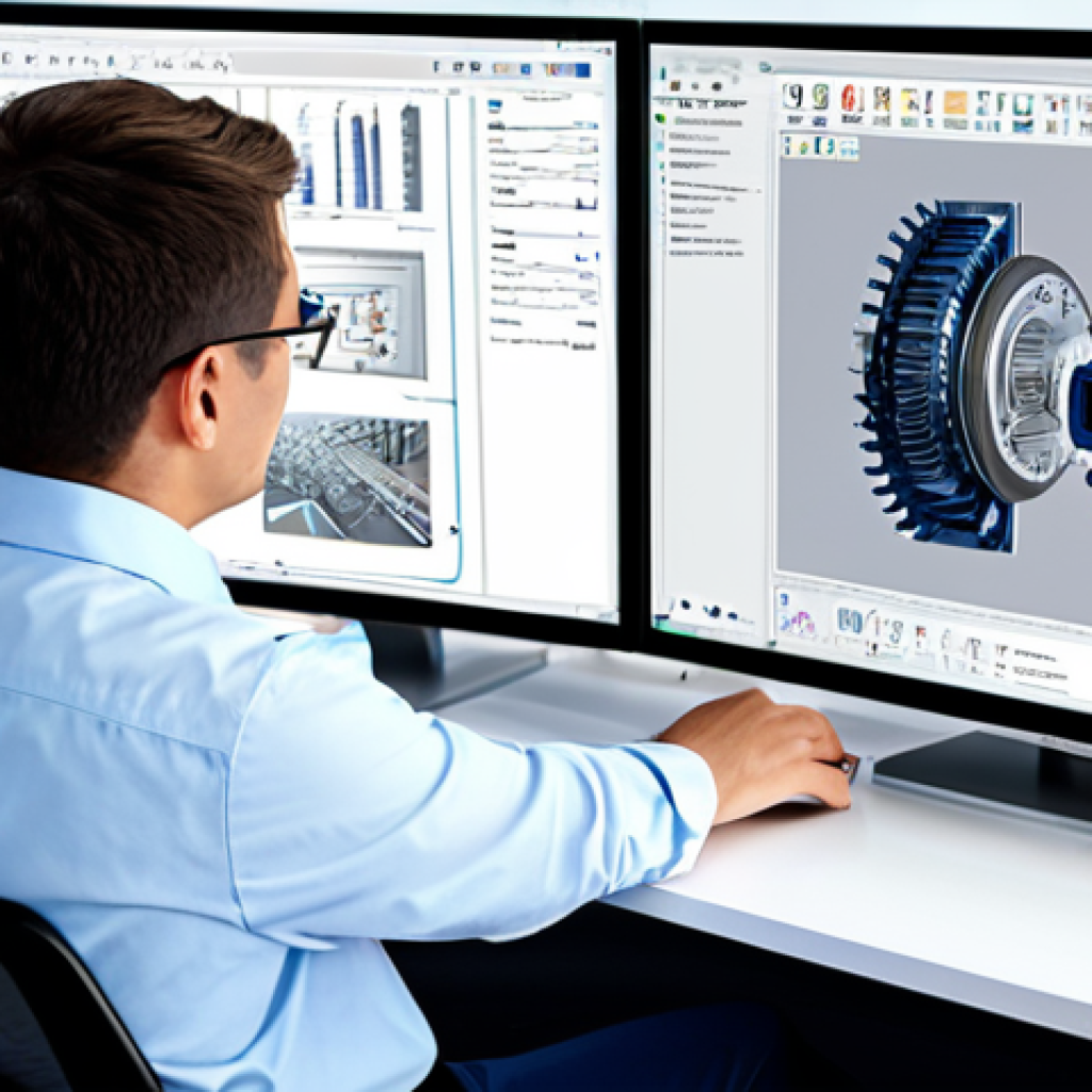 AI-Aided Mechanical Design**

"A professional mechanical engineer, fully clothed in appropriate office attire, working at a computer workstation in a brightly lit, modern design studio. The screen displays a complex 3D model of a machine part, with AI interface elements overlayed on the design. The environment includes engineering schematics, prototypes, and reference books. Safe for work, appropriate content, perfect anatomy, natural proportions, professional, family-friendly, well-formed hands."

**