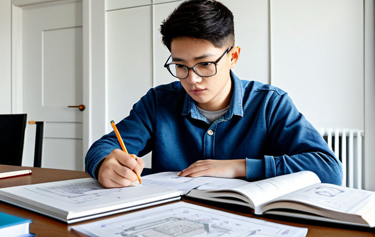 **Prompt:** A focused student, fully clothed in casual attire, studying mechanical design textbooks at a clean desk, surrounded by diagrams and notes, soft natural lighting, safe for work, appropriate content, professional illustration, perfect anatomy, correct proportions, family-friendly.