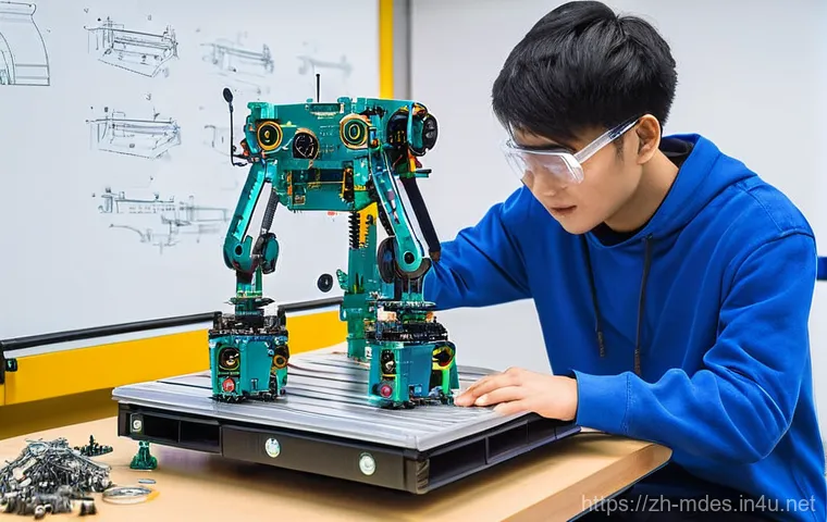 기계설계 공부 시간 관리법 - **Prompt 2: Futuristic AI-Assisted Mechanical Design Lab**
    A professional, East Asian male engin...