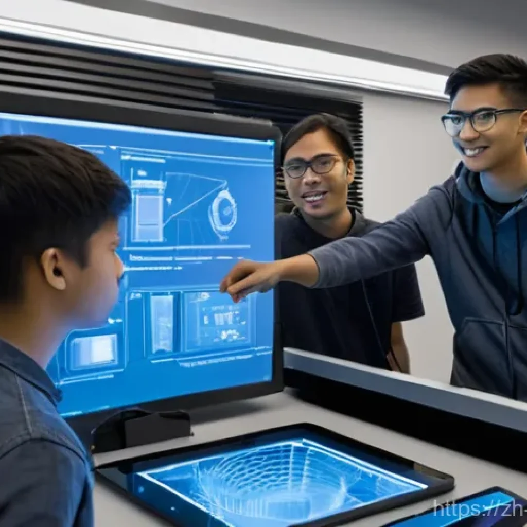 기계설계 강의 계획서 작성법 - **Prompt: "A diverse group of university mechanical engineering students, both male and female, coll...