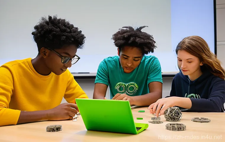 기계설계 강의 계획서 작성법 - **Prompt: "A diverse group of university mechanical engineering students, both male and female, coll...