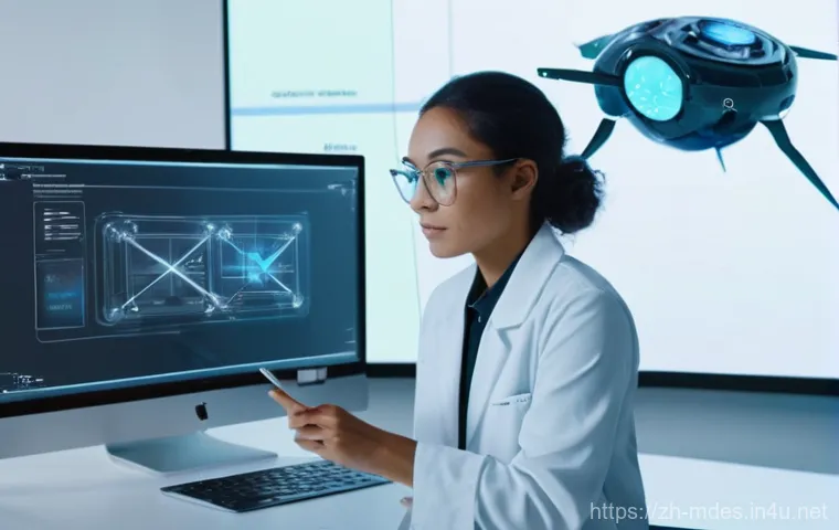 기계설계 제품 개발 과정 - **Prompt:** A young, focused mechanical engineer, wearing a stylish but practical lab coat over a ne...