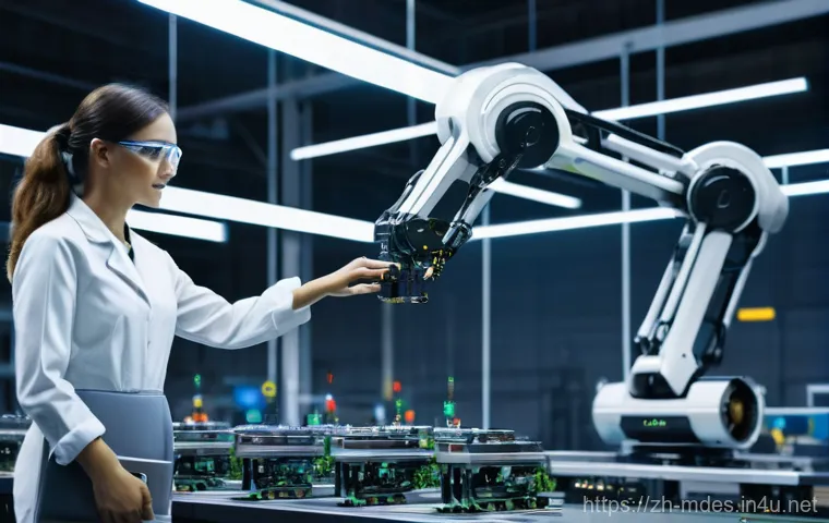 기계설계와 IoT 기술 적용 사례 - Image Prompt 1: The Smart Manufacturing Hub**