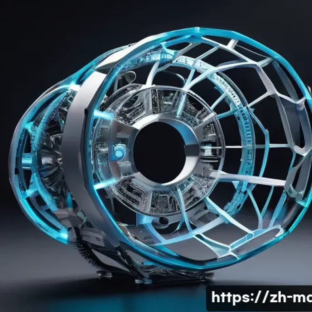 기계설계 인공지능 활용 사례 - **Prompt**: A highly detailed, futuristic mechanical component, showcasing an intricate, biomimetic,...