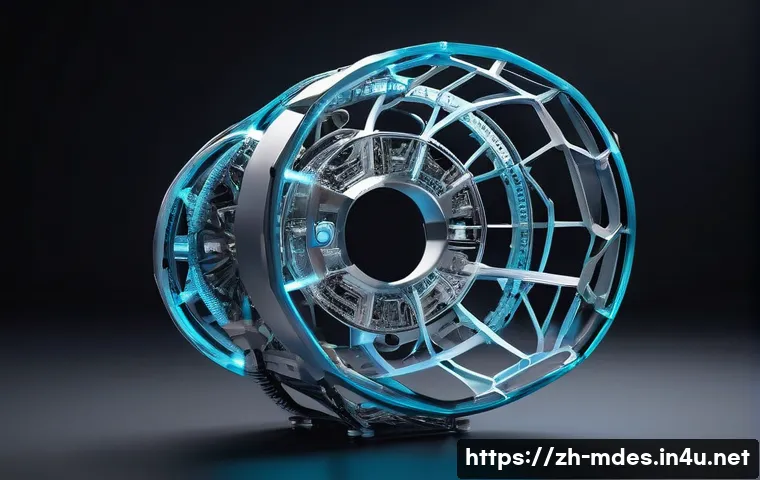 기계설계 인공지능 활용 사례 - **Prompt**: A highly detailed, futuristic mechanical component, showcasing an intricate, biomimetic,...