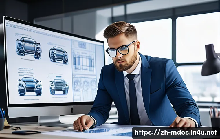 기계설계 연봉협상 팁 - A modern mechanical design engineer in a bright, organized office, wearing professional business att...